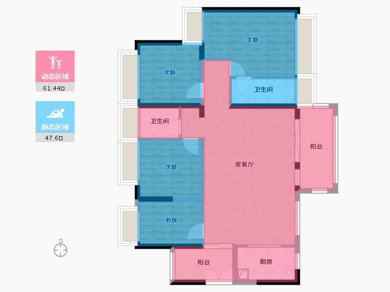 广东省-珠海市-花园城-110.00-户型库-动静分区