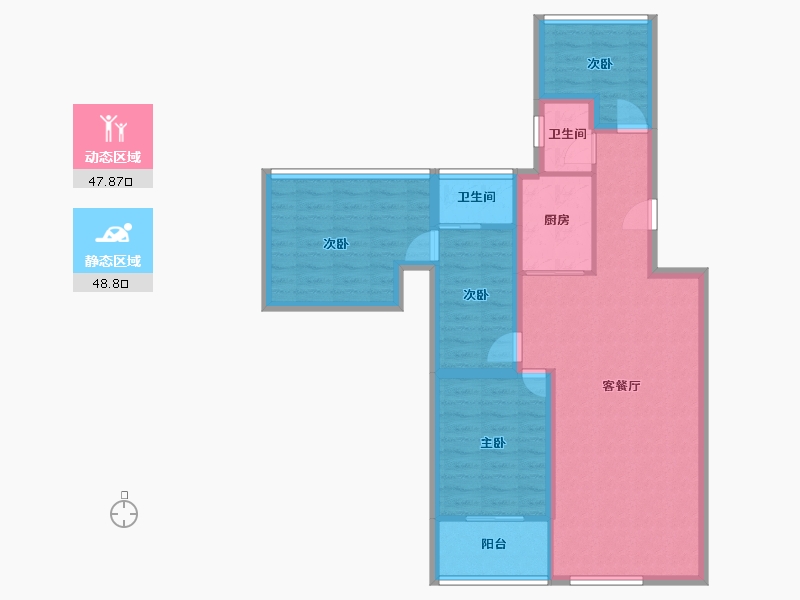 广东省-深圳市-南天一花园-86.06-户型库-动静分区