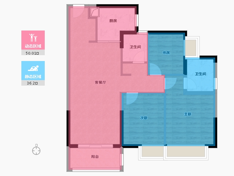 广东省-珠海市-花园城-80.00-户型库-动静分区