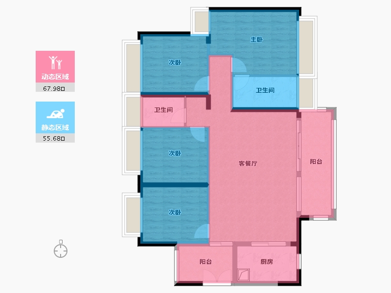 广东省-珠海市-花园城-120.00-户型库-动静分区