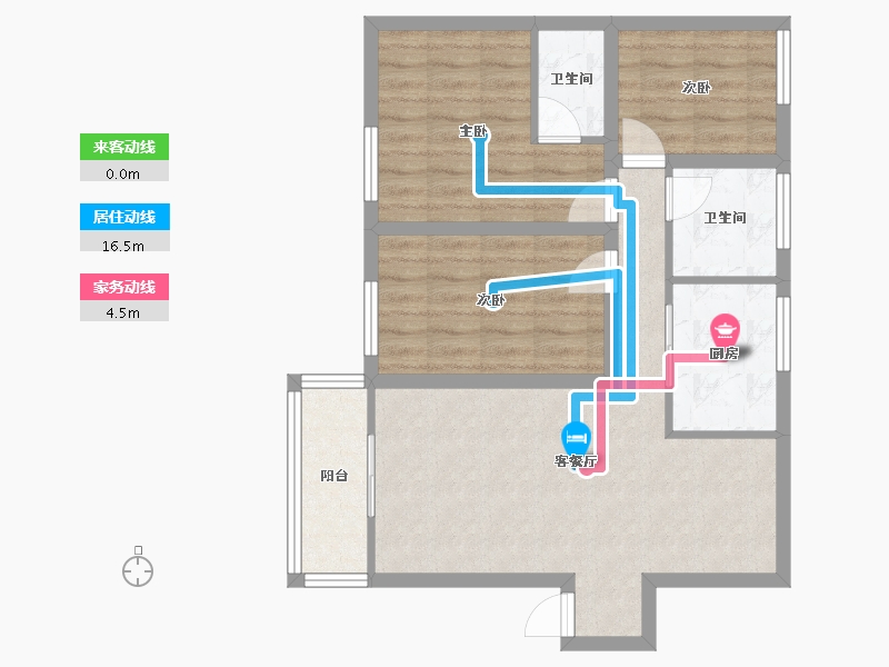 广东省-深圳市-鸿新花园-72.88-户型库-动静线