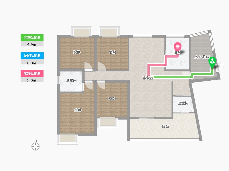 广东省-深圳市-香荔绿洲-119.64-户型库-动静线