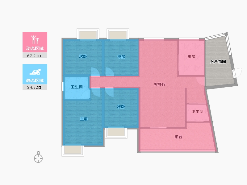 广东省-深圳市-香荔绿洲-119.64-户型库-动静分区