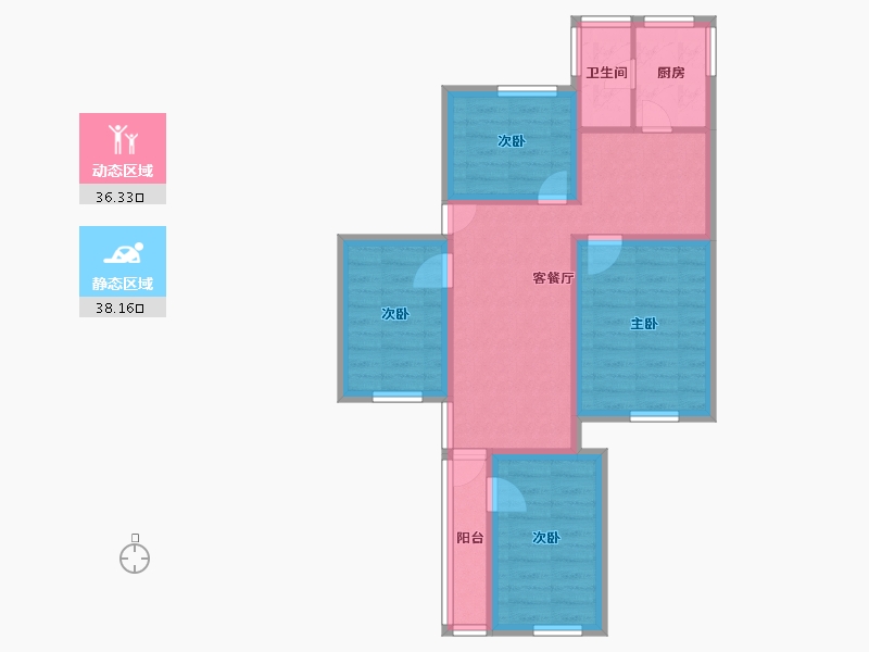 广东省-深圳市-建业南区(建业小区南区)-64.48-户型库-动静分区