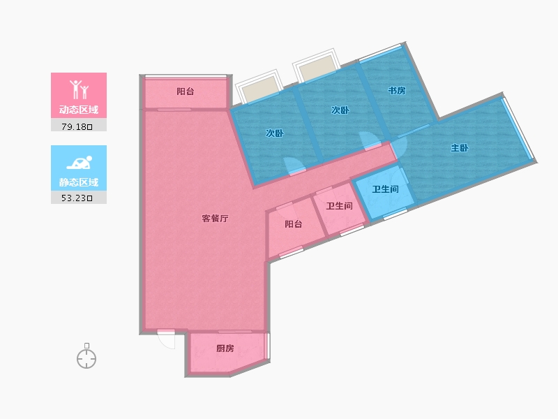 广东省-深圳市-赛格绿茵阁-119.43-户型库-动静分区