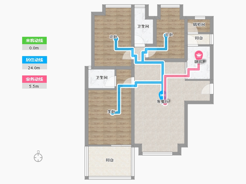 广东省-深圳市-中泰燕南名庭-84.35-户型库-动静线