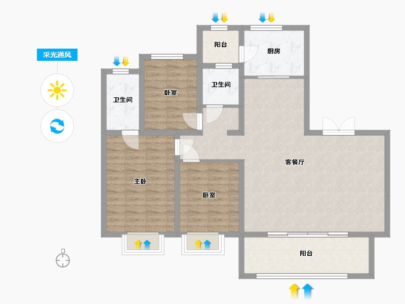 四川省-眉山市-融创九天一城-109.60-户型库-采光通风