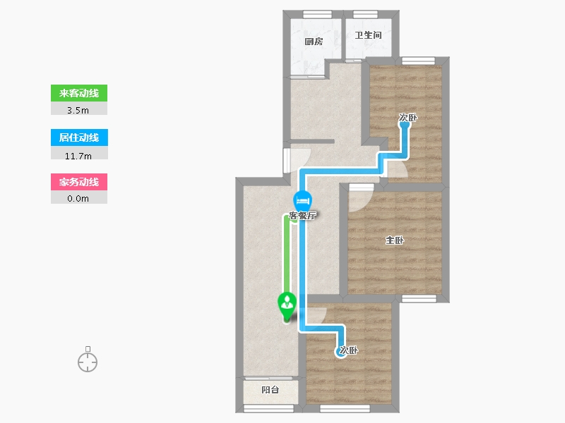 广东省-深圳市-建业南区(建业小区南区)-57.55-户型库-动静线