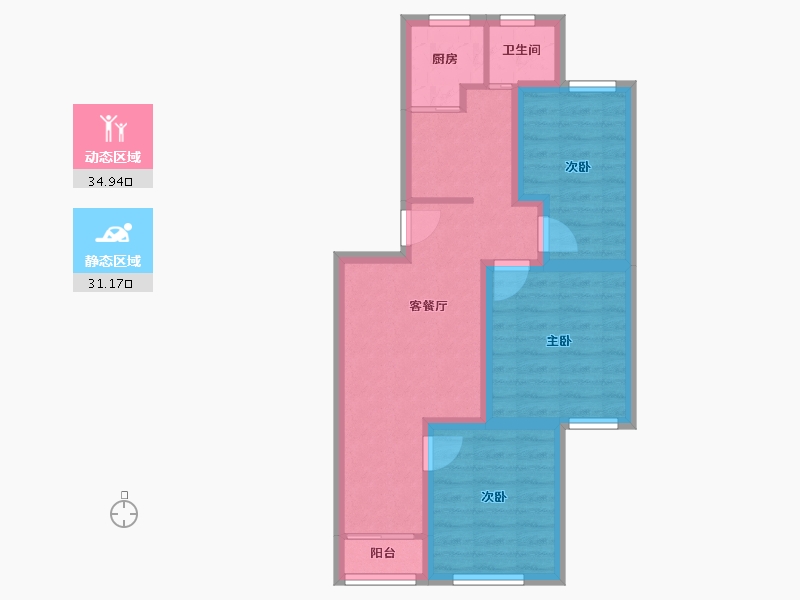 广东省-深圳市-建业南区(建业小区南区)-57.55-户型库-动静分区