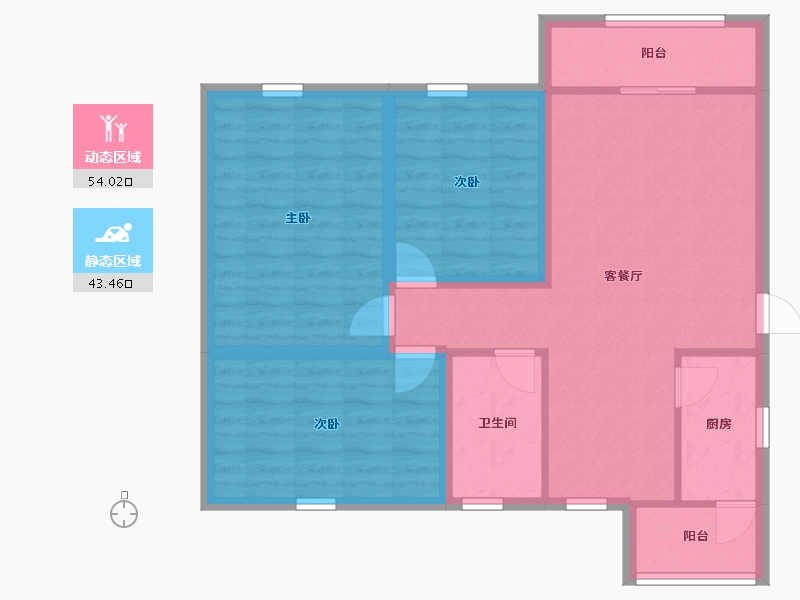 广东省-深圳市-艺丰花园(C区)-87.19-户型库-动静分区