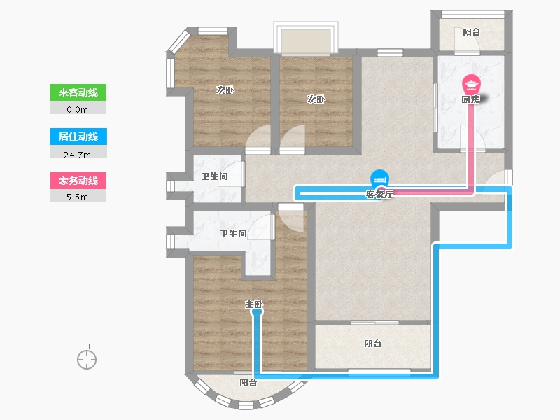 广东省-深圳市-金地海景花园A区-81.29-户型库-动静线