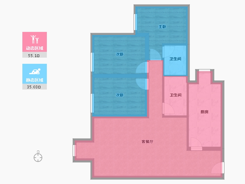 广东省-深圳市-侨香公馆-80.20-户型库-动静分区