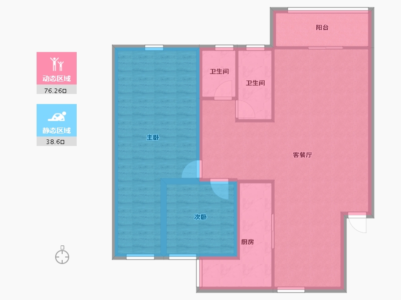 广东省-深圳市-天源梅林居-104.18-户型库-动静分区