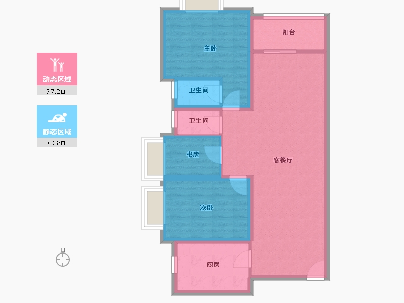 广东省-深圳市-云顶翠峰(一期)-81.46-户型库-动静分区