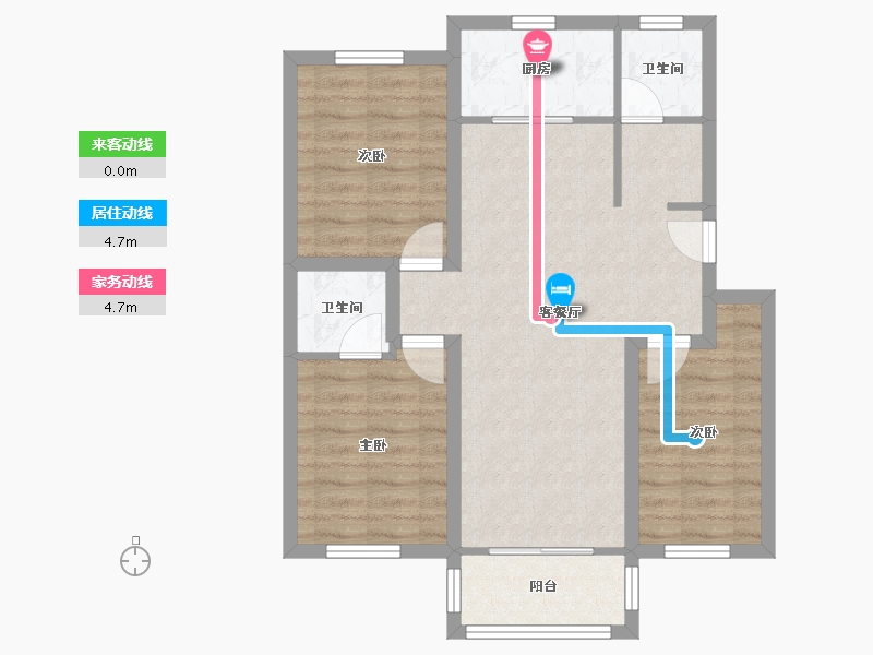 广东省-深圳市-金竹花园-74.57-户型库-动静线