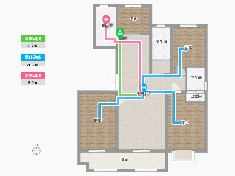 山东省-潍坊市-金鼎世家-115.20-户型库-动静线