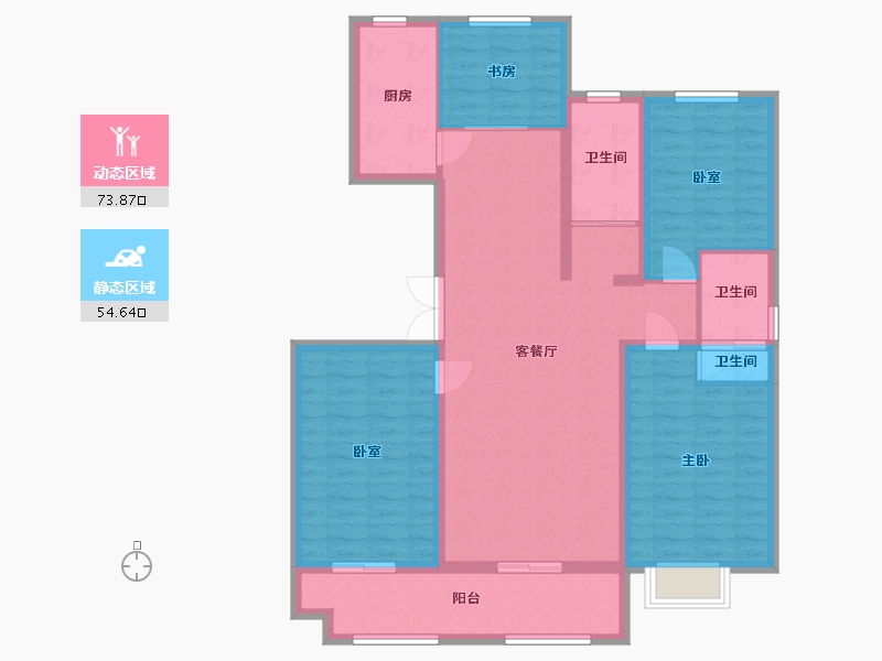 山东省-潍坊市-金鼎世家-115.20-户型库-动静分区