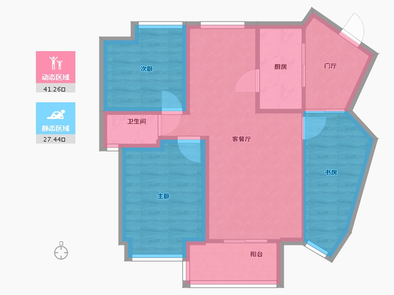 广东省-深圳市-中城天邑花园-60.76-户型库-动静分区