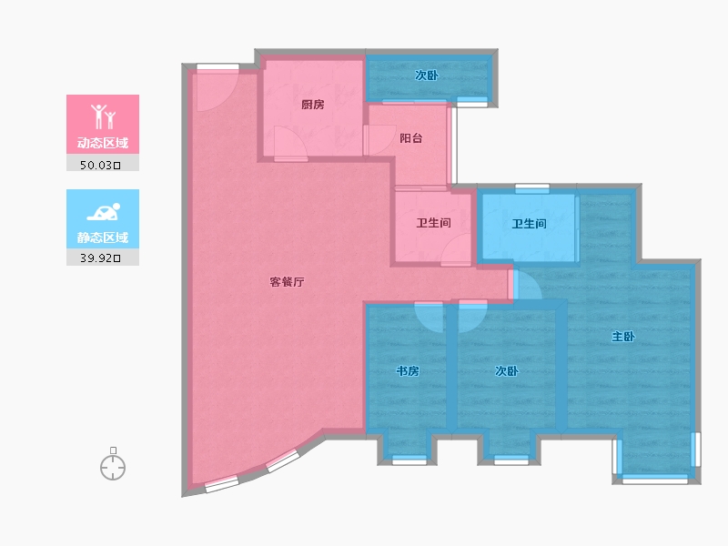 广东省-深圳市-东海花园(二期)-80.24-户型库-动静分区