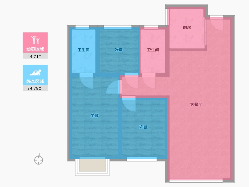 河北省-秦皇岛市-琨御-79.00-户型库-动静分区