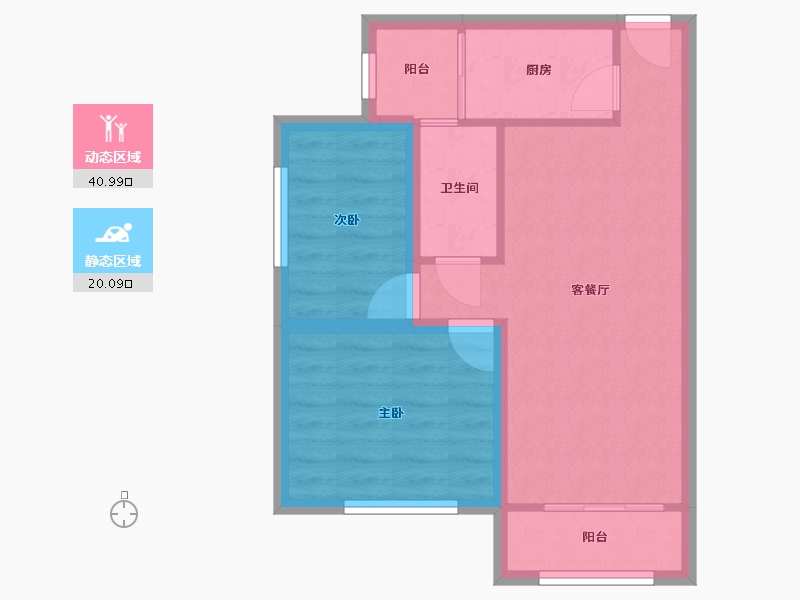 广东省-深圳市-艺丰花园(B区)-54.14-户型库-动静分区