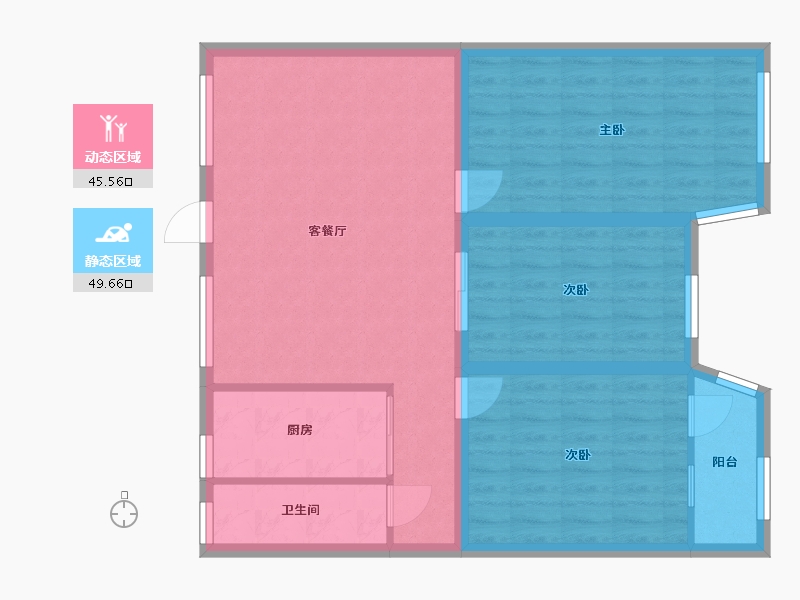 广东省-深圳市-核电花园西园-85.82-户型库-动静分区