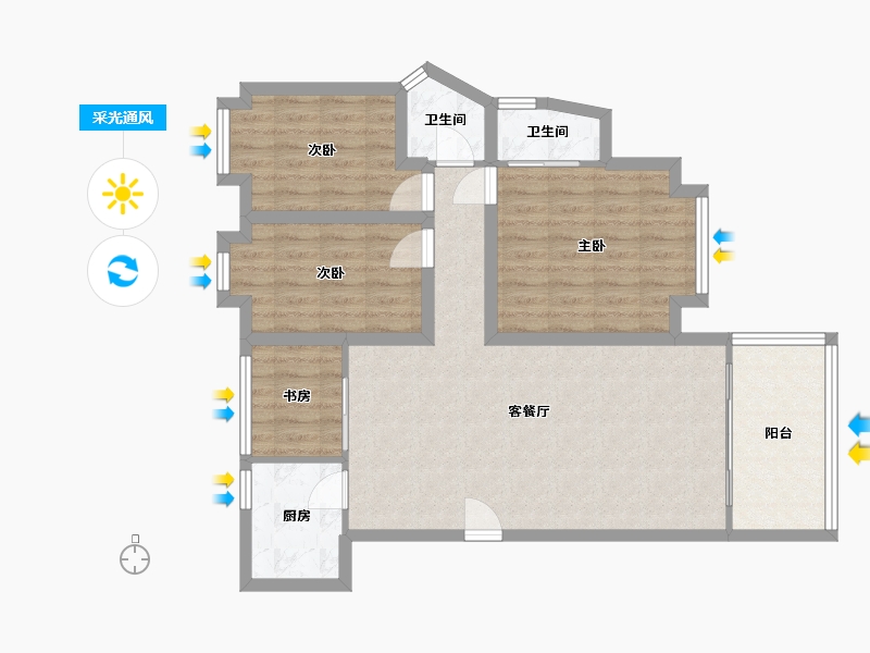 广东省-深圳市-颐林雅院-88.11-户型库-采光通风