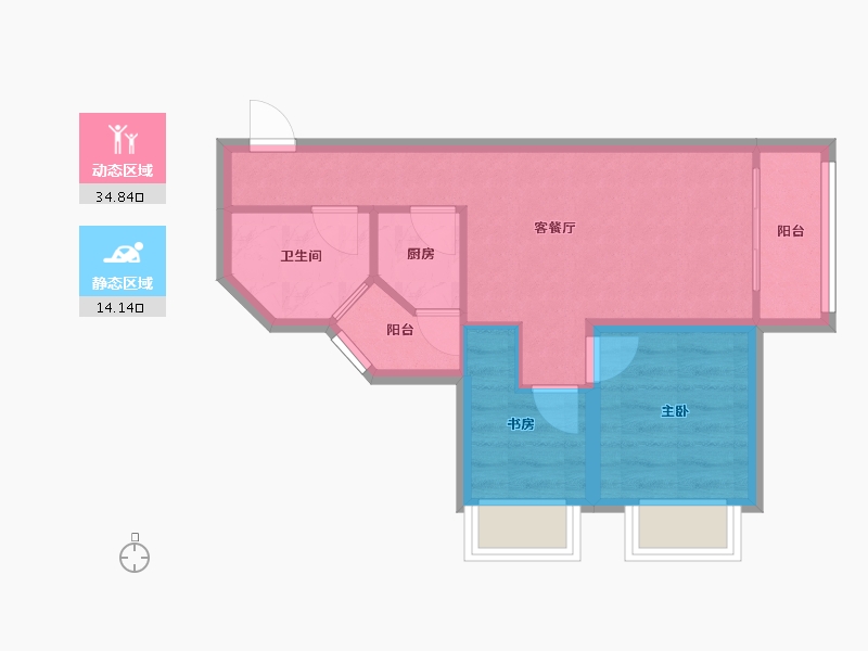 广东省-深圳市-高发城驰苑-42.87-户型库-动静分区