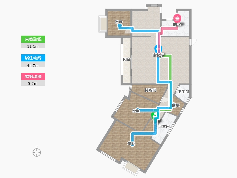 广东省-深圳市-百花园（一期）-134.42-户型库-动静线