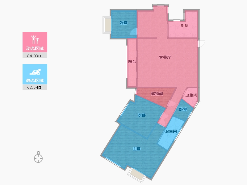 广东省-深圳市-百花园（一期）-134.42-户型库-动静分区