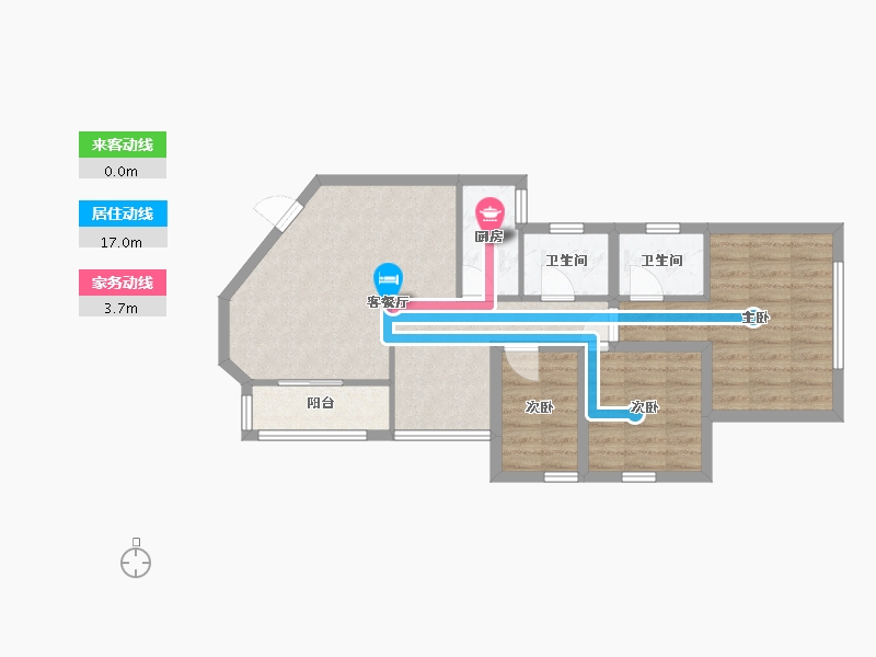 广东省-深圳市-百花公寓二期-67.16-户型库-动静线