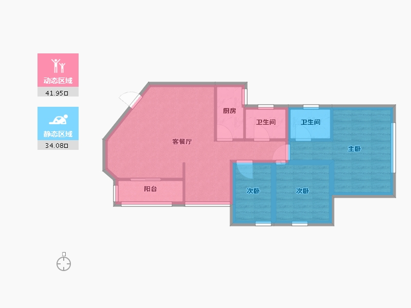 广东省-深圳市-百花公寓二期-67.16-户型库-动静分区