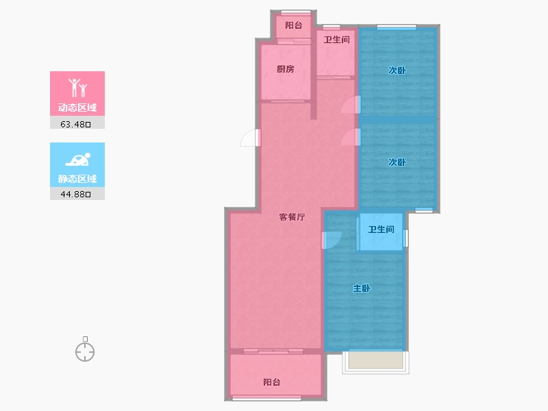 江苏省-连云港市-金地佳园-97.21-户型库-动静分区