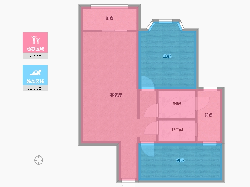 广东省-深圳市-神彩苑-61.44-户型库-动静分区