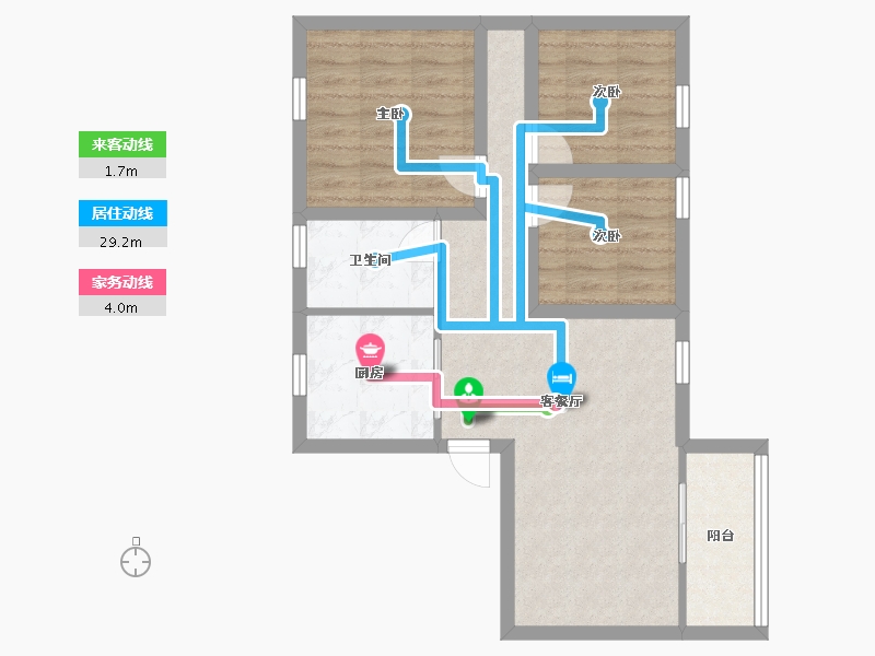 广东省-深圳市-新洲苑-65.67-户型库-动静线