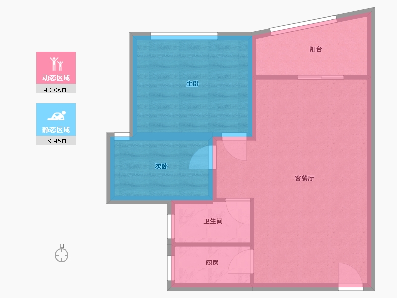 广东省-深圳市-港田花园-55.84-户型库-动静分区