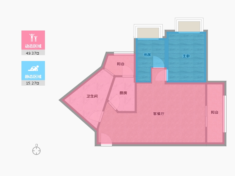 广东省-深圳市-高发城驰苑-57.51-户型库-动静分区