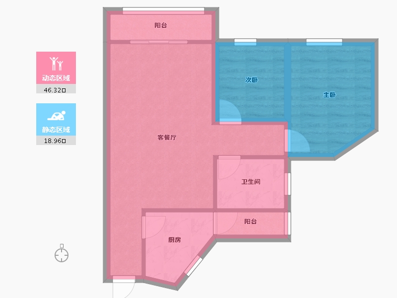 广东省-深圳市-中海华庭-57.99-户型库-动静分区