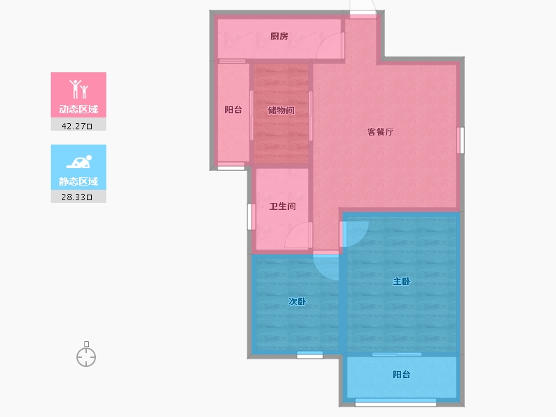 广东省-深圳市-宝莲大厦-62.79-户型库-动静分区