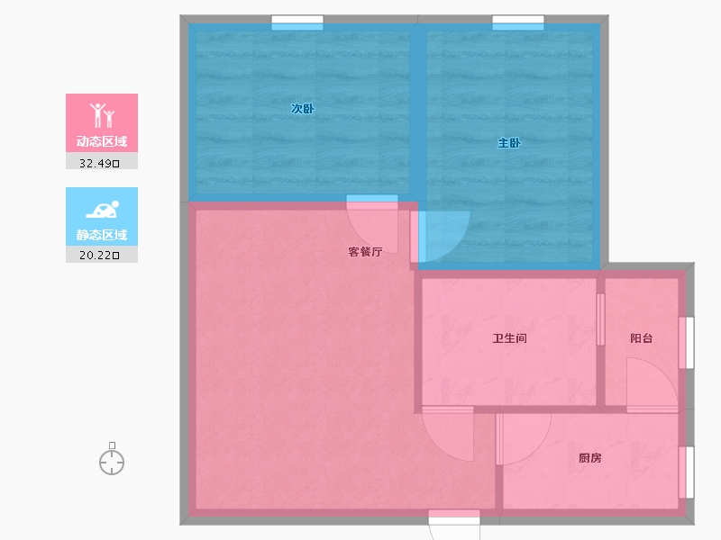 广东省-深圳市-瑞昌大厦-46.56-户型库-动静分区