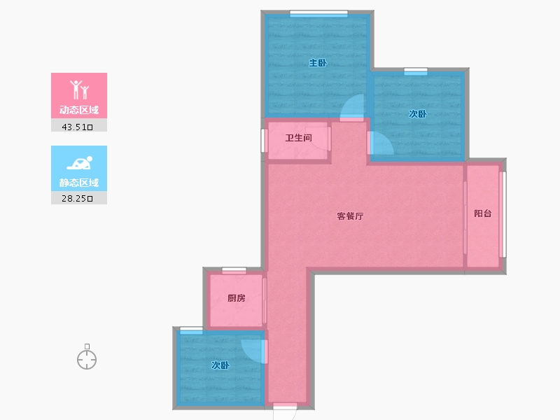 广东省-深圳市-星河雅居-63.33-户型库-动静分区