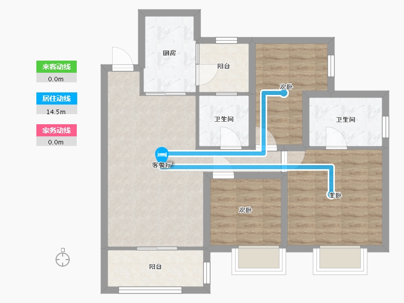 广东省-深圳市-君子广场（一冶广场）-72.37-户型库-动静线