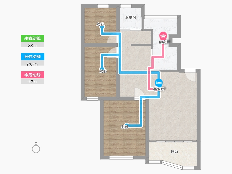 广东省-深圳市-福莲花园-67.05-户型库-动静线