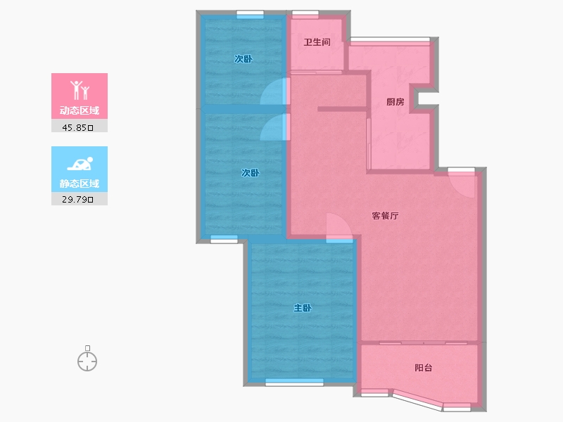 广东省-深圳市-福莲花园-67.05-户型库-动静分区