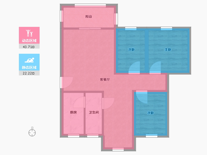 广东省-深圳市-富荔花园-57.84-户型库-动静分区