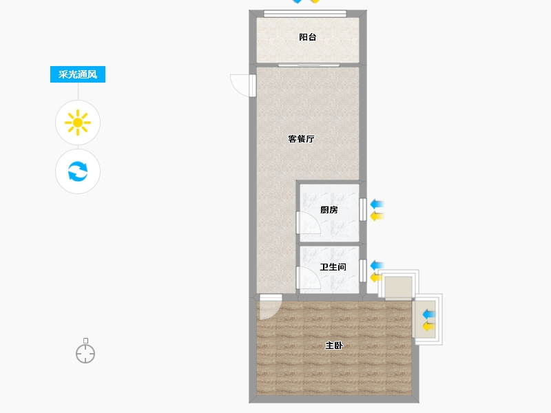 广东省-深圳市-中泰燕南名庭-52.39-户型库-采光通风