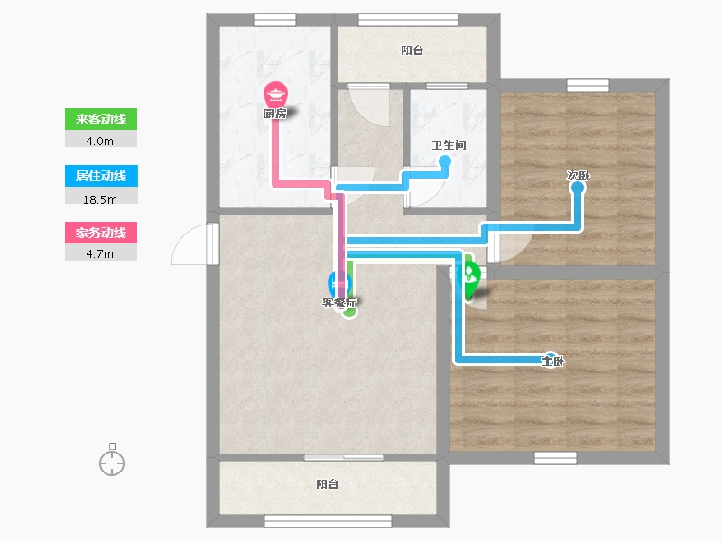 广东省-深圳市-锦州花园-63.82-户型库-动静线