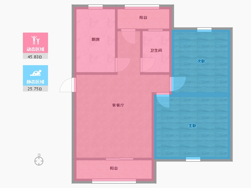 广东省-深圳市-锦州花园-63.82-户型库-动静分区