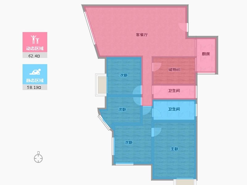 广东省-深圳市-华强花园-107.85-户型库-动静分区