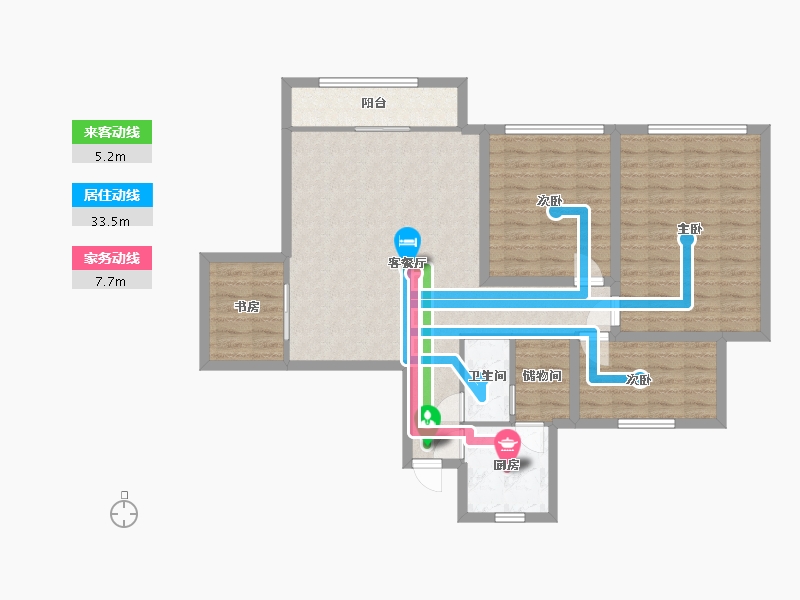 广东省-深圳市-宣嘉华庭-102.19-户型库-动静线